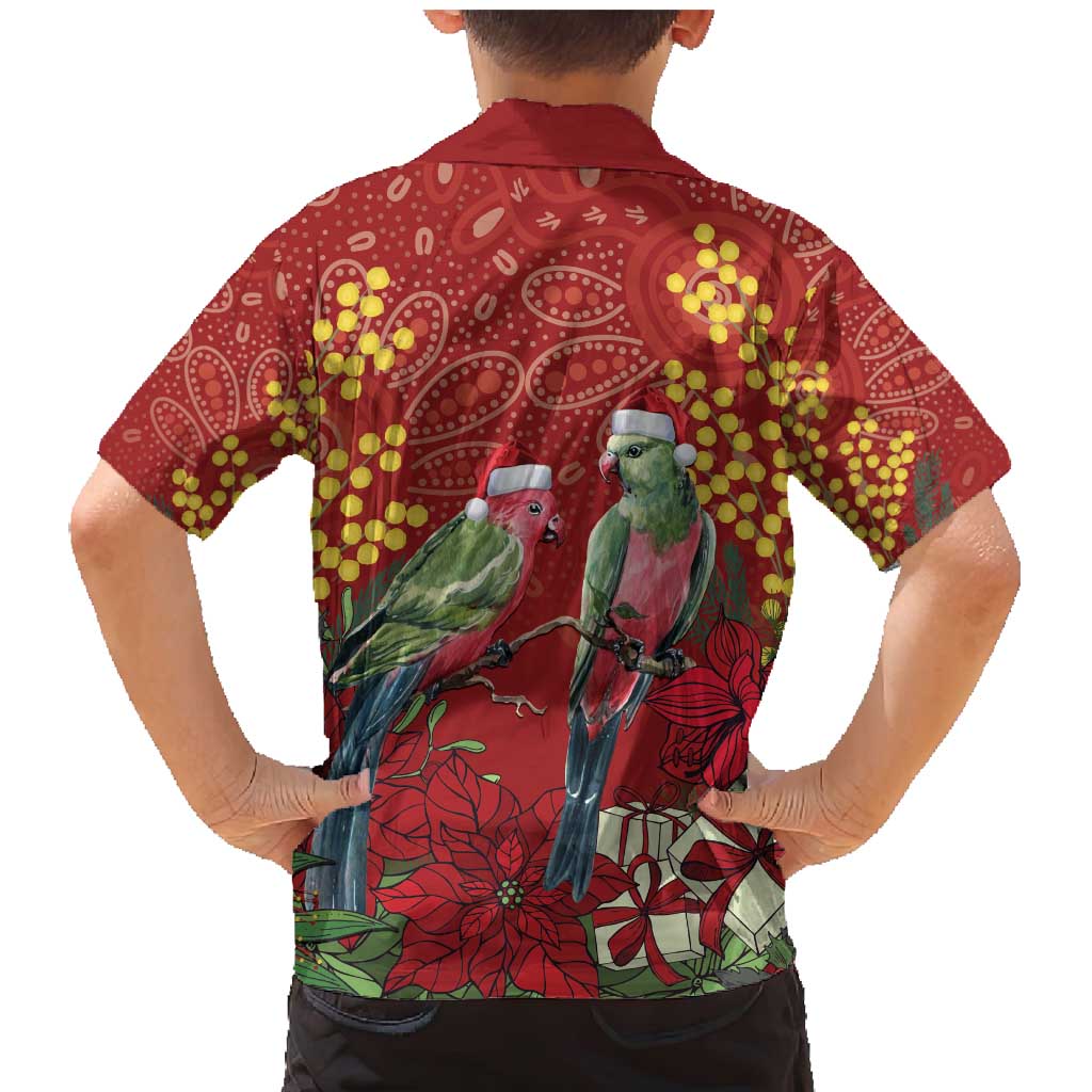 Merry Chrissie Australia King Parrots Family Matching Mermaid Dress and Hawaiian Shirt Aboriginal Art - Aussie Hoodie