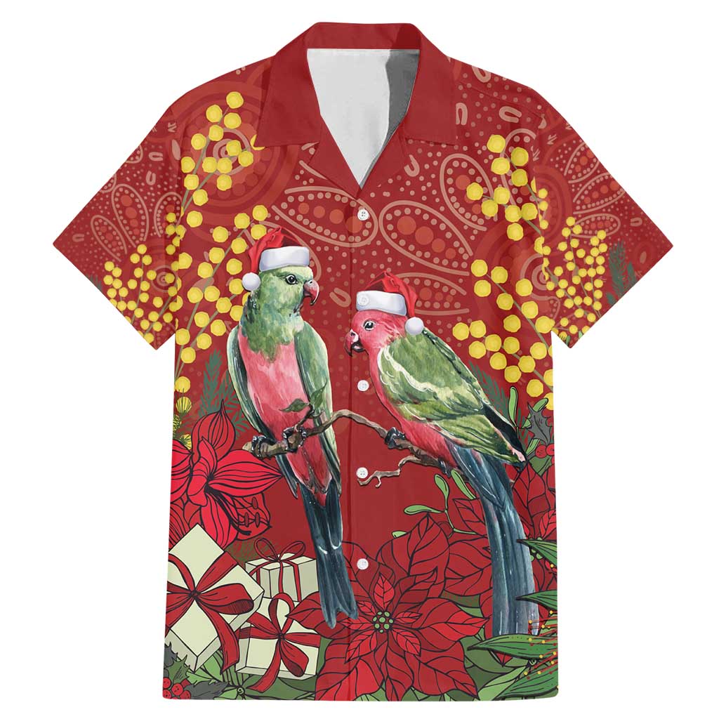 Merry Chrissie Australia King Parrots Family Matching Mermaid Dress and Hawaiian Shirt Aboriginal Art - Aussie Hoodie