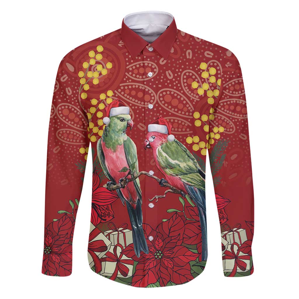 Merry Chrissie Australia King Parrots Family Matching Puletasi and Hawaiian Shirt Aboriginal Art - Aussie Hoodie