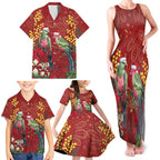 Merry Chrissie Australia King Parrots Family Matching Tank Maxi Dress and Hawaiian Shirt Aboriginal Art - Aussie Hoodie