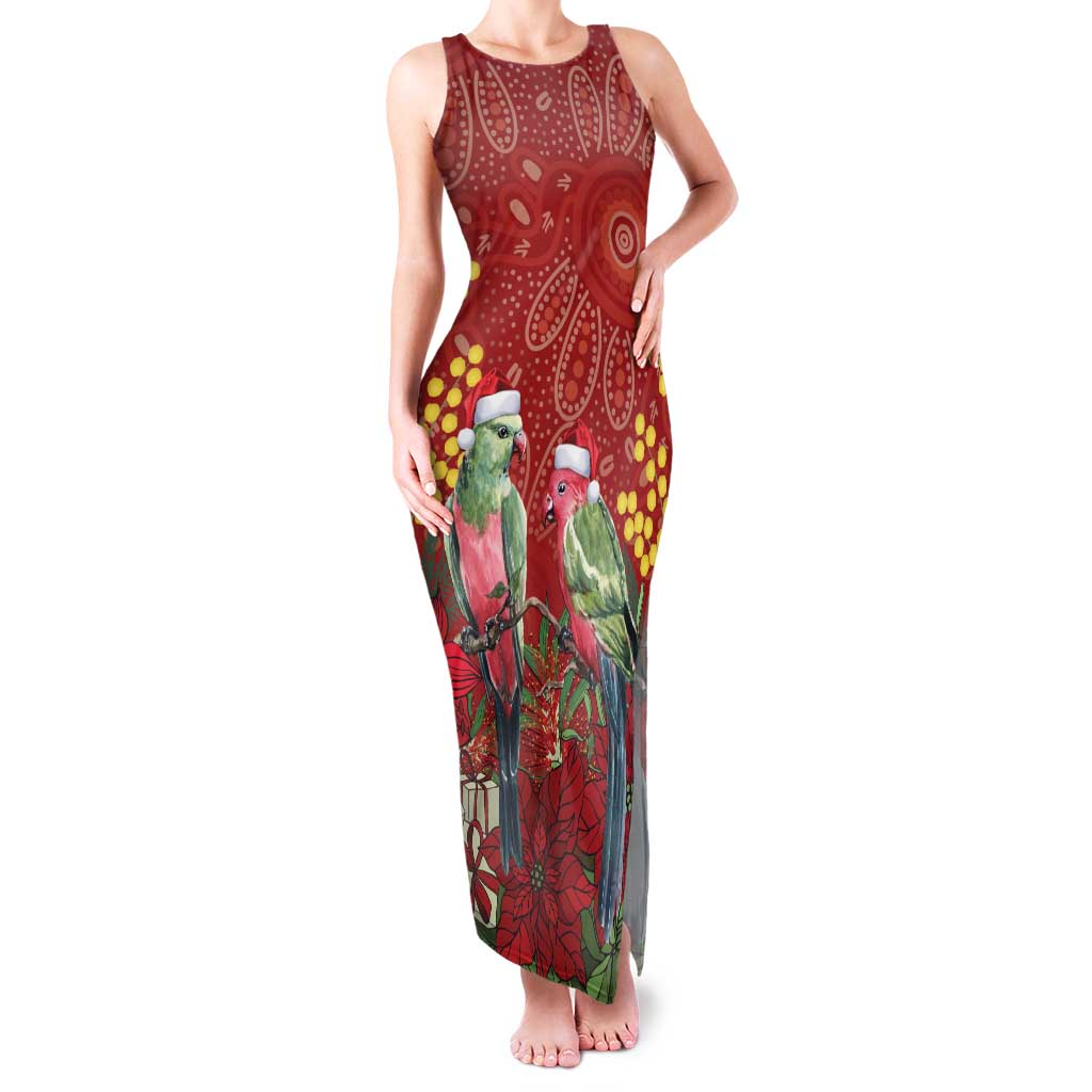 Merry Chrissie Australia King Parrots Family Matching Tank Maxi Dress and Hawaiian Shirt Aboriginal Art - Aussie Hoodie