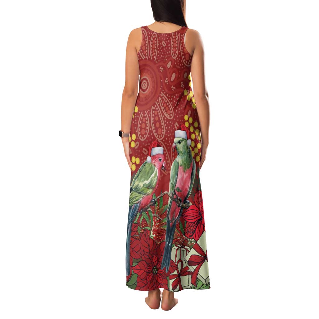 Merry Chrissie Australia King Parrots Family Matching Tank Maxi Dress and Hawaiian Shirt Aboriginal Art - Aussie Hoodie