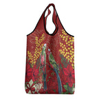 Merry Chrissie Australia King Parrots Grocery Bag Aboriginal Art - Aussie Hoodie