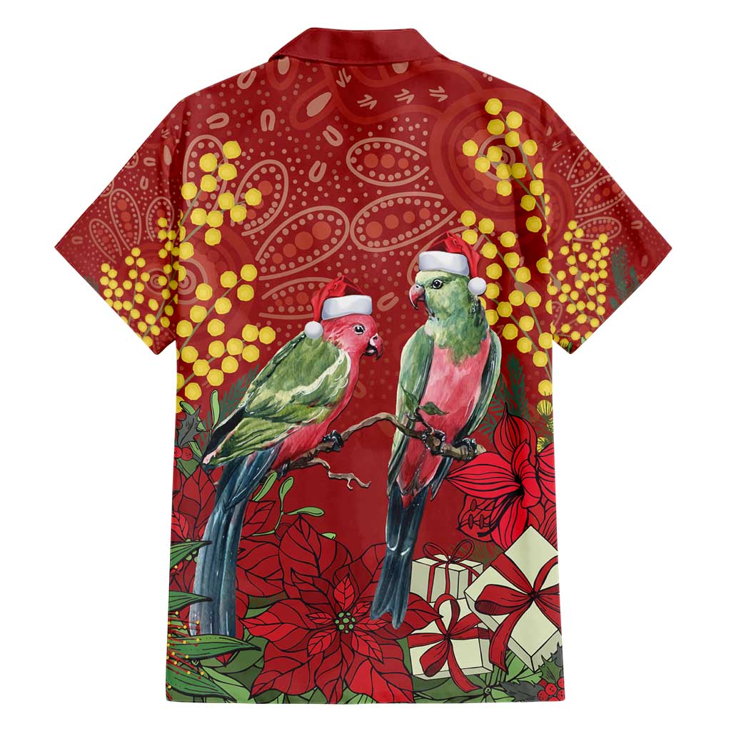 Merry Chrissie Australia King Parrots Hawaiian Shirt Aboriginal Art - Aussie Hoodie