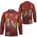 Merry Chrissie Australia King Parrots Hockey Jersey Aboriginal Art - Aussie Hoodie