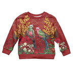 Merry Chrissie Australia King Parrots Kid Ugly Christmas Sweater Aboriginal Art - Aussie Hoodie