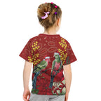Merry Chrissie Australia King Parrots Kid T Shirt Aboriginal Art - Aussie Hoodie