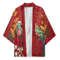 Merry Chrissie Australia King Parrots Kimono Aboriginal Art - Aussie Hoodie