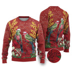 Merry Chrissie Australia King Parrots Ugly Christmas Sweater Aboriginal Art - Aussie Hoodie