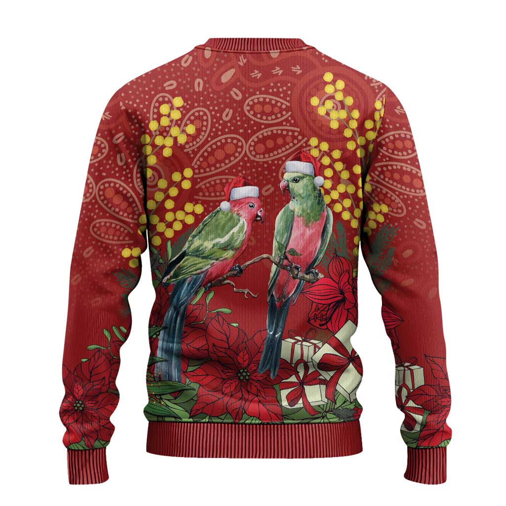 Merry Chrissie Australia King Parrots Ugly Christmas Sweater Aboriginal Art - Aussie Hoodie