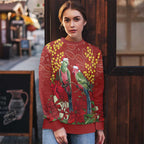 Merry Chrissie Australia King Parrots Ugly Christmas Sweater Aboriginal Art - Aussie Hoodie