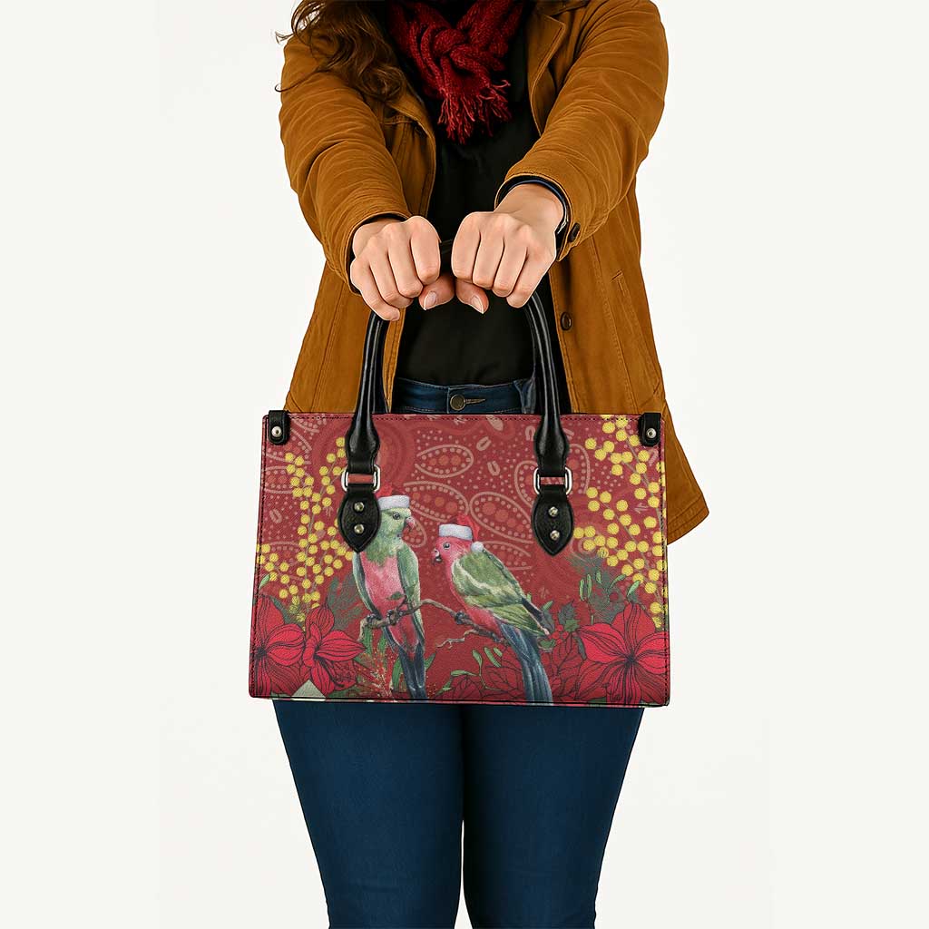 Merry Chrissie Australia King Parrots Leather Bag Aboriginal Art - Aussie Hoodie