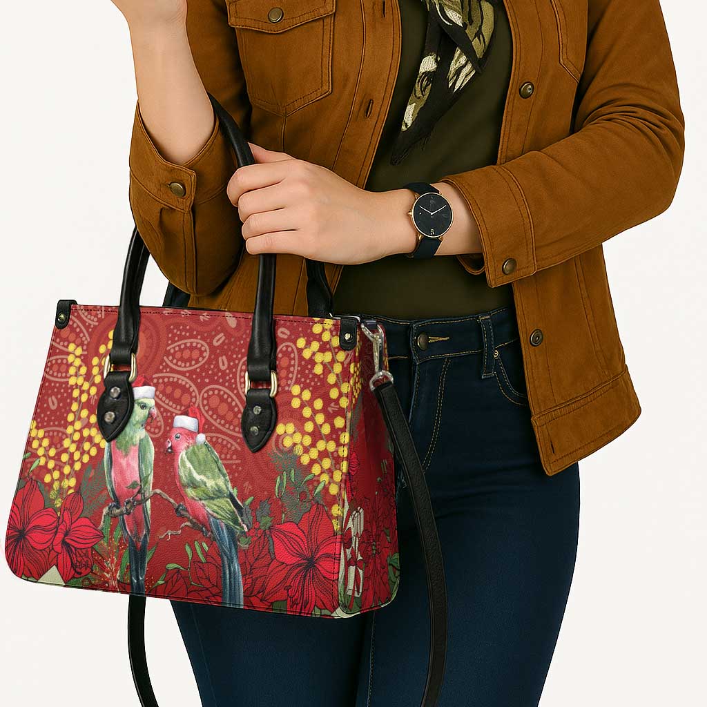 Merry Chrissie Australia King Parrots Leather Bag Aboriginal Art - Aussie Hoodie