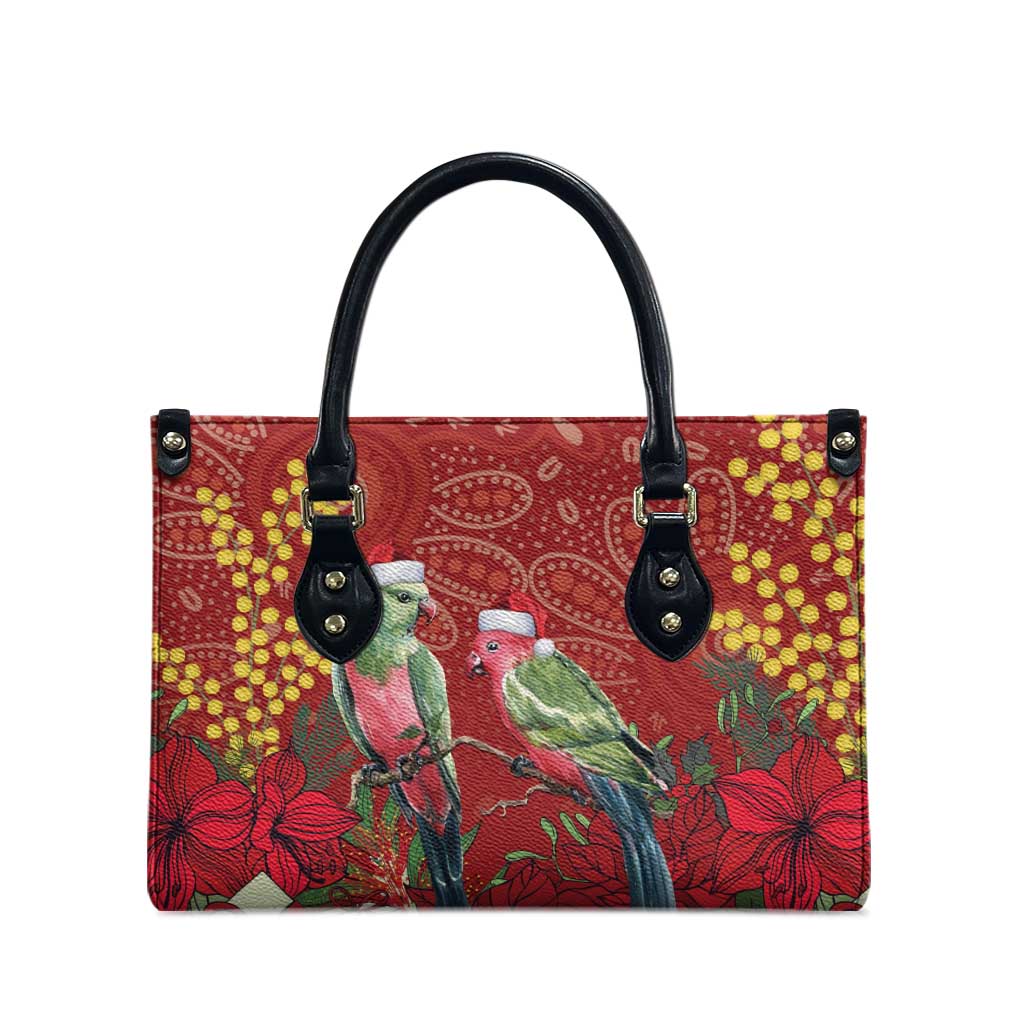 Merry Chrissie Australia King Parrots Leather Bag Aboriginal Art - Aussie Hoodie