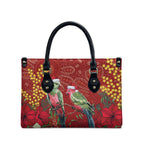 Merry Chrissie Australia King Parrots Leather Bag Aboriginal Art - Aussie Hoodie