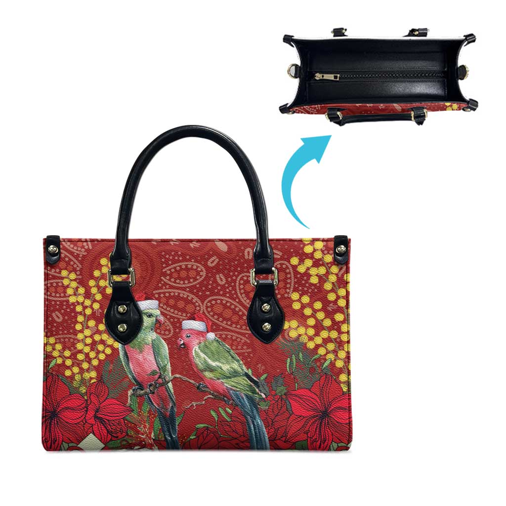 Merry Chrissie Australia King Parrots Leather Bag Aboriginal Art - Aussie Hoodie