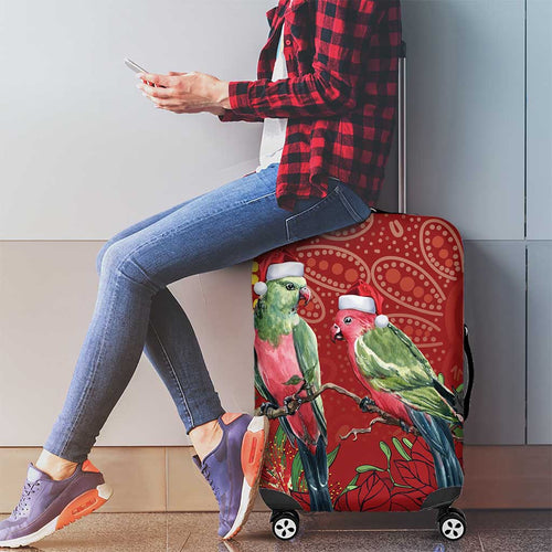 Merry Chrissie Australia King Parrots Luggage Cover Aboriginal Art - Aussie Hoodie