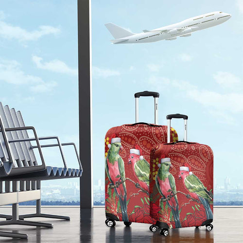 Merry Chrissie Australia King Parrots Luggage Cover Aboriginal Art - Aussie Hoodie