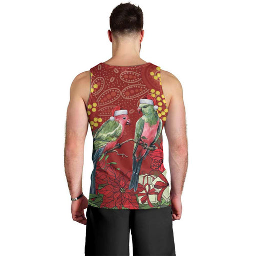 Merry Chrissie Australia King Parrots Men Tank Top Aboriginal Art - Aussie Hoodie
