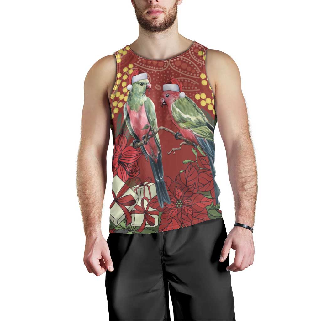 Merry Chrissie Australia King Parrots Men Tank Top Aboriginal Art - Aussie Hoodie