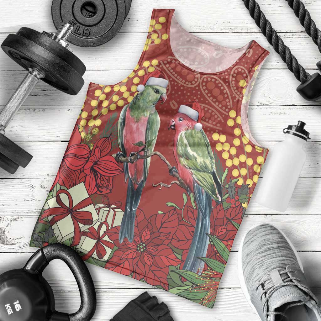 Merry Chrissie Australia King Parrots Men Tank Top Aboriginal Art - Aussie Hoodie