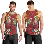 Merry Chrissie Australia King Parrots Men Tank Top Aboriginal Art - Aussie Hoodie