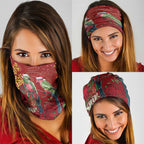 Merry Chrissie Australia King Parrots Neck Gaiter Aboriginal Art - Aussie Hoodie