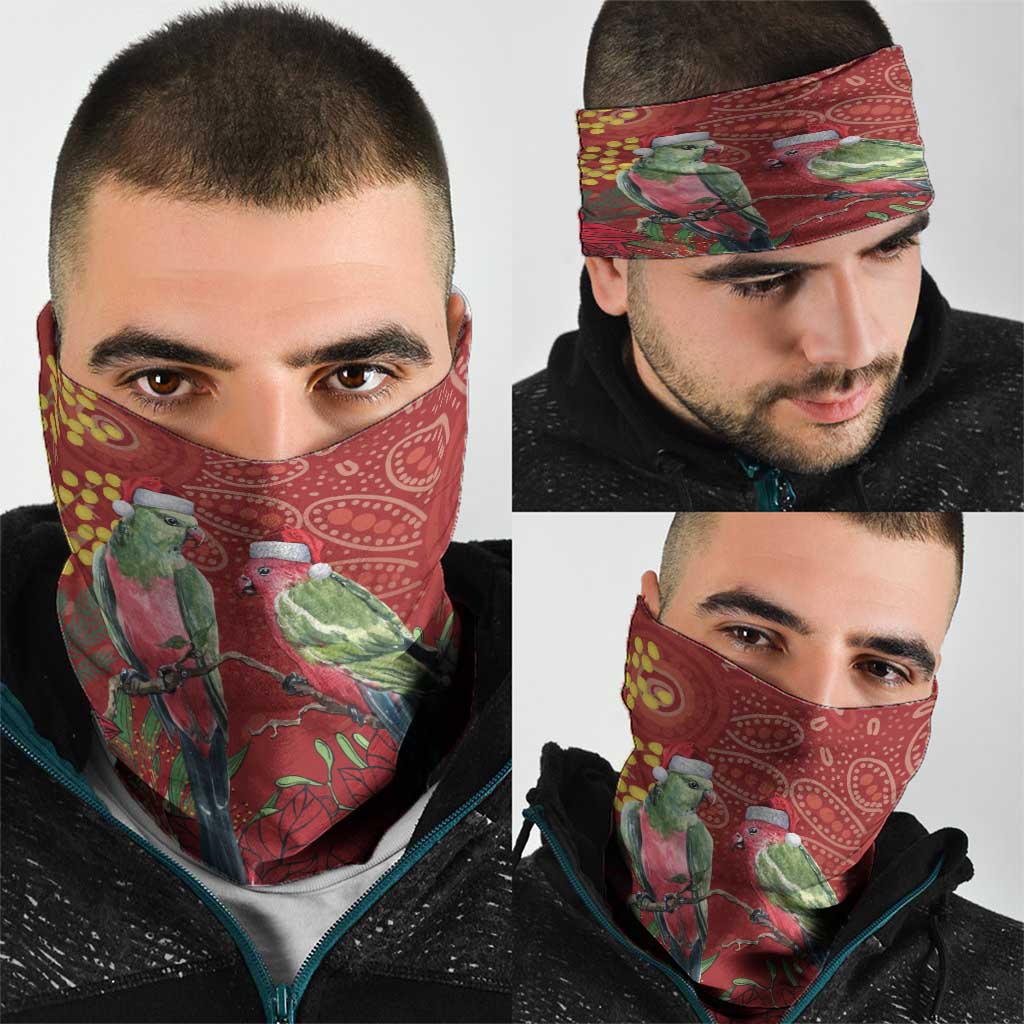 Merry Chrissie Australia King Parrots Neck Gaiter Aboriginal Art - Aussie Hoodie
