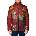 Merry Chrissie Australia King Parrots Padded Jacket Aboriginal Art - Aussie Hoodie