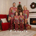 Merry Chrissie Australia King Parrots Christmas Pajama Set Aboriginal Art - Aussie Hoodie