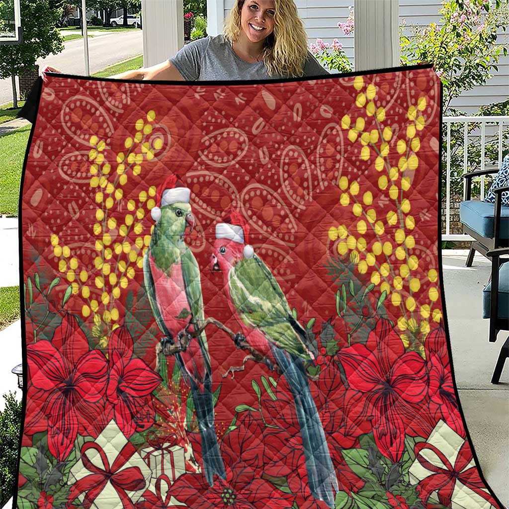 Merry Chrissie Australia King Parrots Quilt Aboriginal Art - Aussie Hoodie