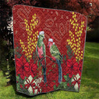 Merry Chrissie Australia King Parrots Quilt Aboriginal Art - Aussie Hoodie