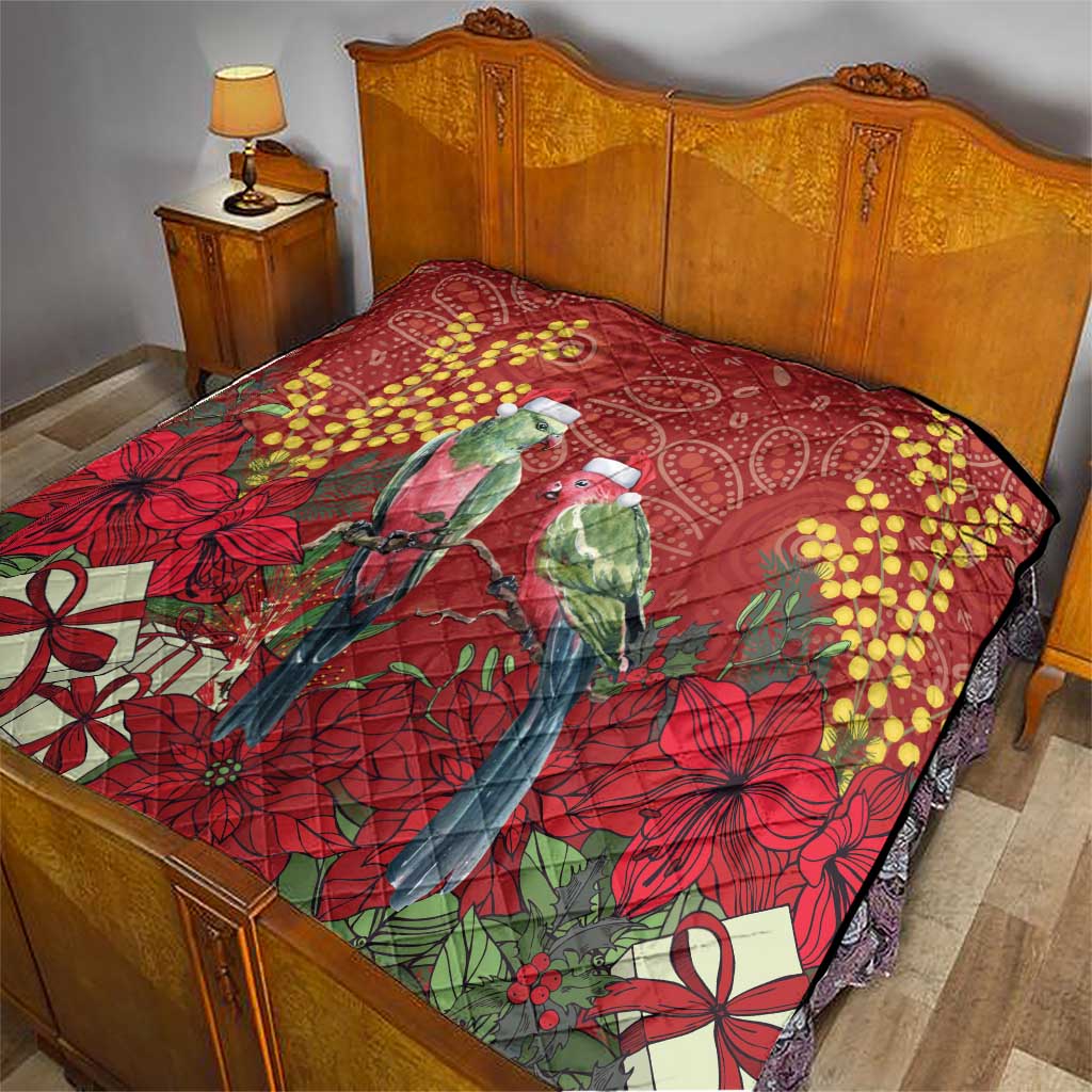 Merry Chrissie Australia King Parrots Quilt Aboriginal Art - Aussie Hoodie