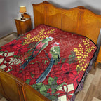 Merry Chrissie Australia King Parrots Quilt Aboriginal Art - Aussie Hoodie