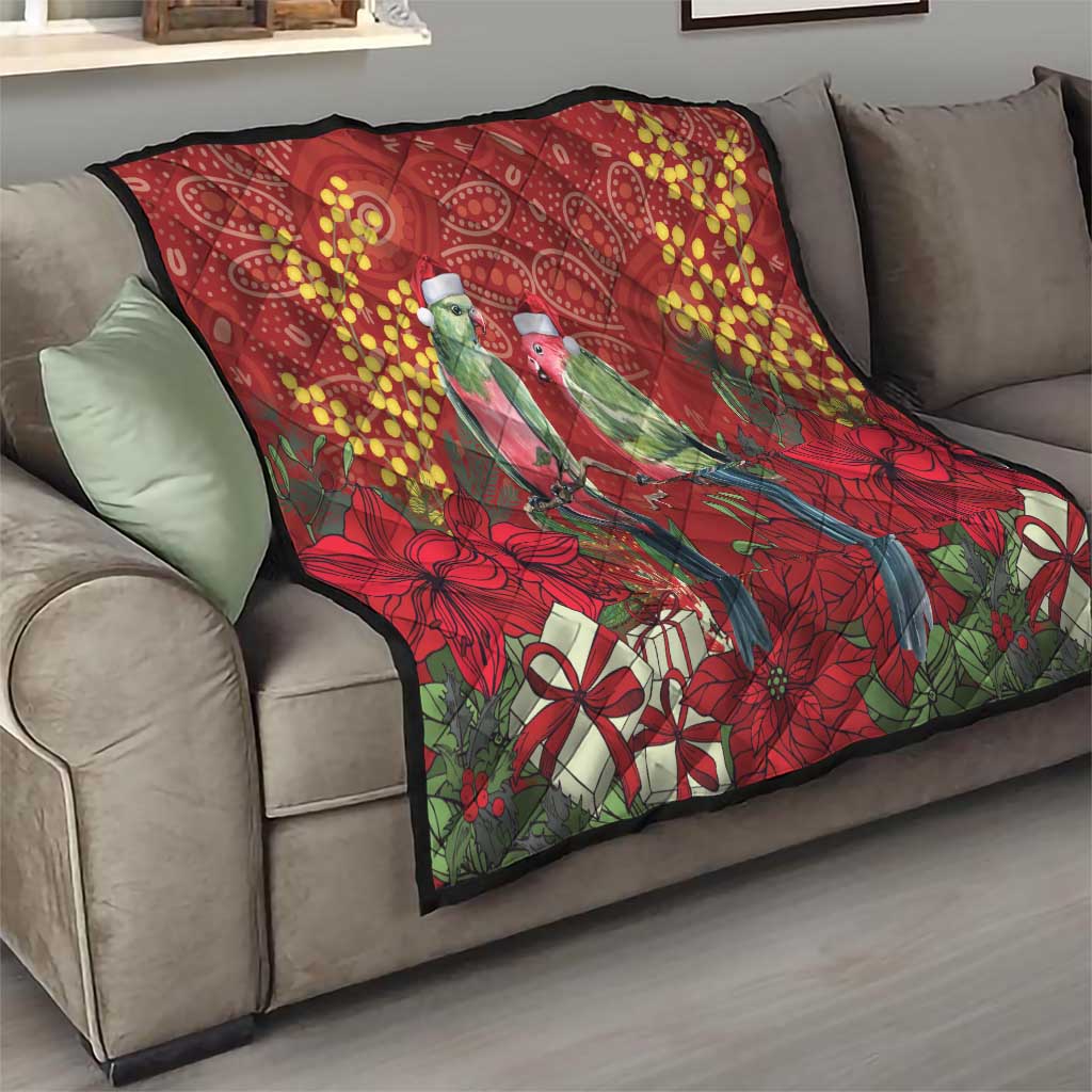 Merry Chrissie Australia King Parrots Quilt Aboriginal Art - Aussie Hoodie