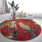 Merry Chrissie Australia King Parrots Round Carpet Aboriginal Art - Aussie Hoodie