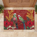 Merry Chrissie Australia King Parrots Rubber Doormat Aboriginal Art - Aussie Hoodie