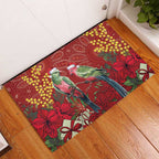 Merry Chrissie Australia King Parrots Rubber Doormat Aboriginal Art - Aussie Hoodie