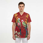 Merry Chrissie Australia King Parrots Scrub Top Aboriginal Art - Aussie Hoodie