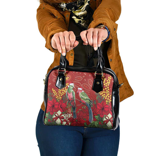 Merry Chrissie Australia King Parrots Shoulder Handbag Aboriginal Art - Aussie Hoodie