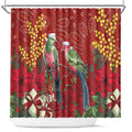 Merry Chrissie Australia King Parrots Shower Curtain Aboriginal Art - Aussie Hoodie
