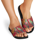 Merry Chrissie Australia King Parrots Slide Sandals Aboriginal Art - Aussie Hoodie