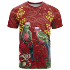 Merry Chrissie Australia King Parrots T Shirt Aboriginal Art - Aussie Hoodie