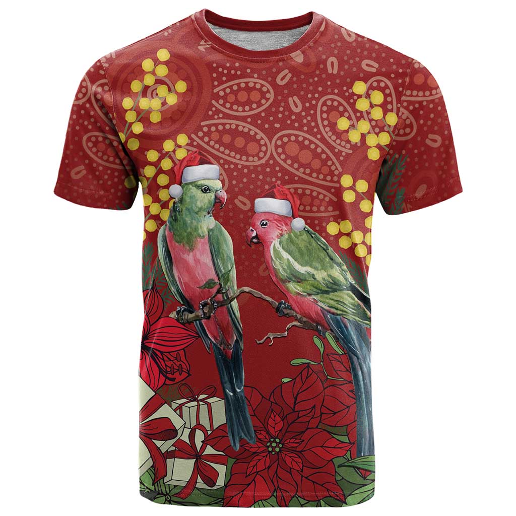 Merry Chrissie Australia King Parrots T Shirt Aboriginal Art - Aussie Hoodie
