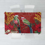 Merry Chrissie Australia King Parrots Tablecloth Aboriginal Art - Aussie Hoodie
