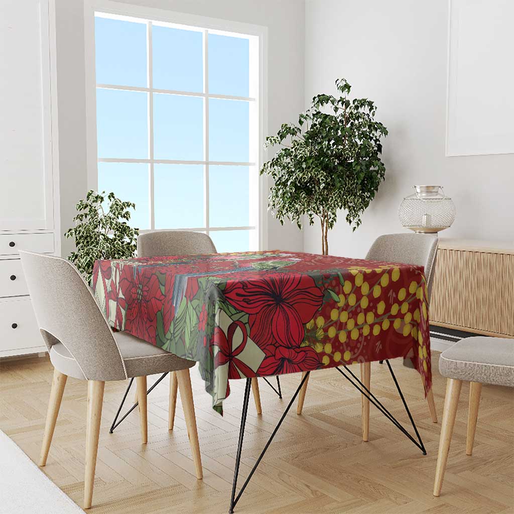 Merry Chrissie Australia King Parrots Tablecloth Aboriginal Art - Aussie Hoodie