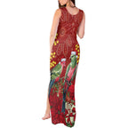 Merry Chrissie Australia King Parrots Tank Maxi Dress Aboriginal Art - Aussie Hoodie