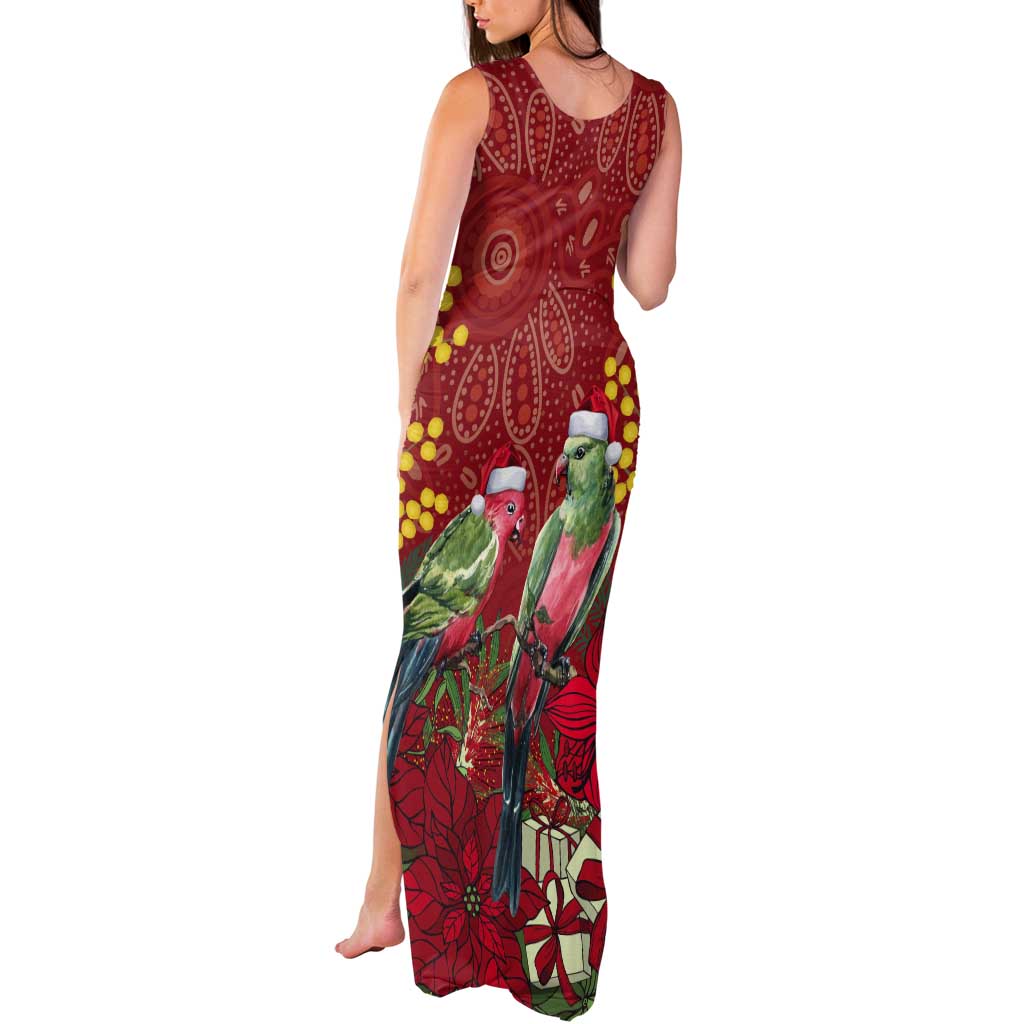 Merry Chrissie Australia King Parrots Tank Maxi Dress Aboriginal Art - Aussie Hoodie