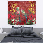 Merry Chrissie Australia King Parrots Tapestry Aboriginal Art - Aussie Hoodie