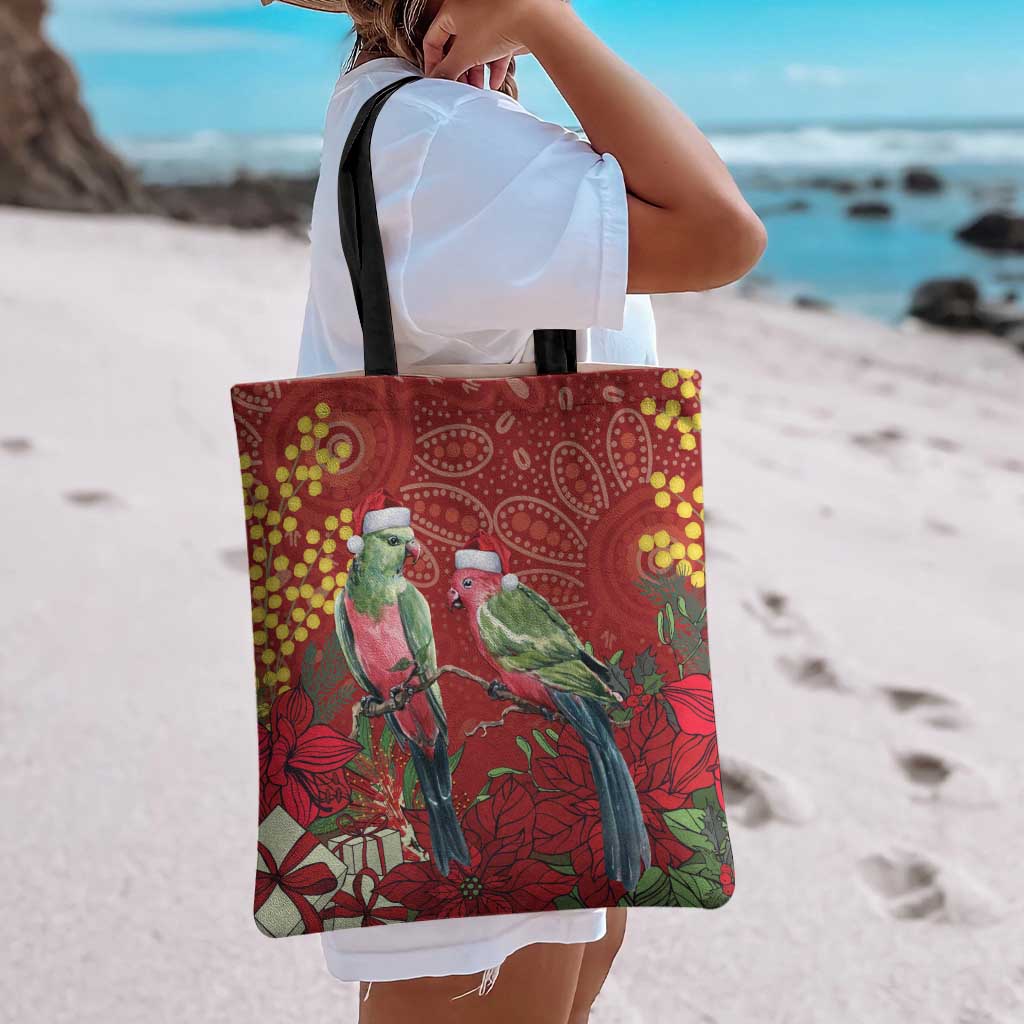 Merry Chrissie Australia King Parrots Tote Bag Aboriginal Art - Aussie Hoodie